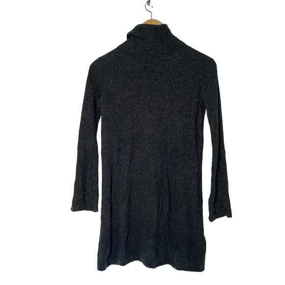 Madewell Bell-sleeve Turtleneck Wool Blend Sweater-Dress Gray Size XXS Stretch - Picture 3 of 9